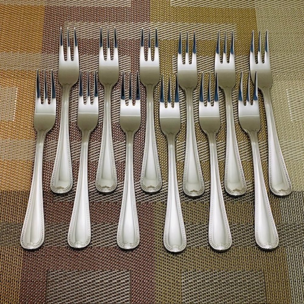 Lenox Vintage Jewel Dessert Forks - Glossy - Set of 12 Count